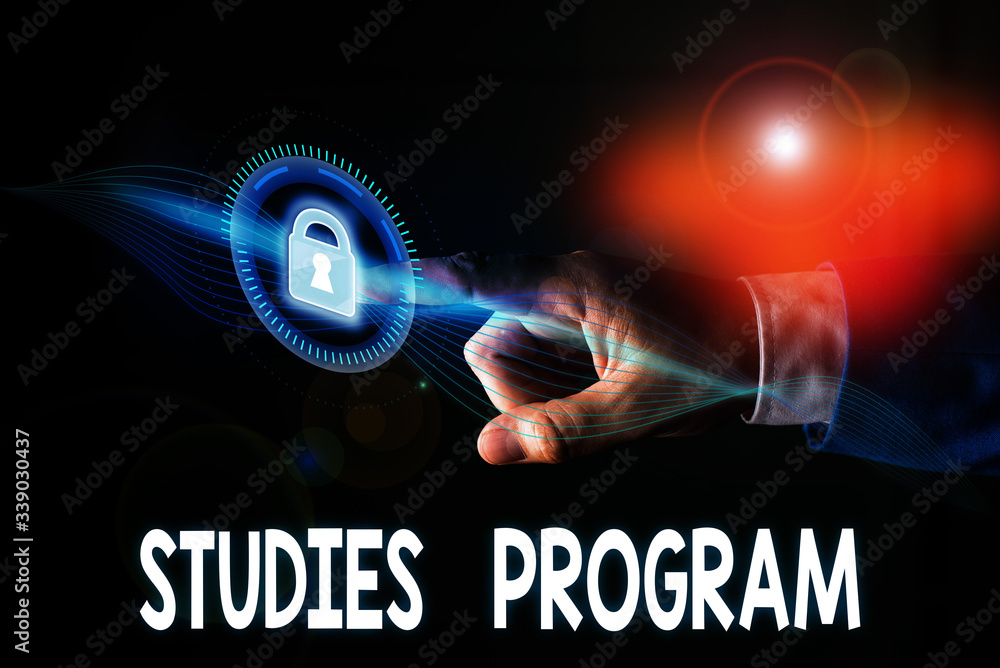 Aufkleber handwriting text writing studies program. conceptual photo platform help move you towards a college 