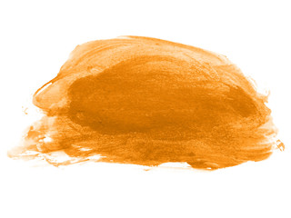Orange abstract watercolor background. Orange watercolor scribble texture. Abstract watercolor on white background. It is a hand drawn.