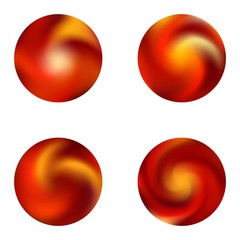 Collection with round modern backgrounds.