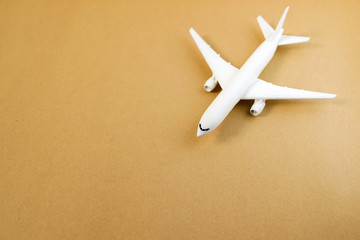 Fototapeta na wymiar Model plane,airplane on pastel color background
