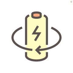 Electric car batterry vector icon design, 48x48 pixel perfect and editable stroke.