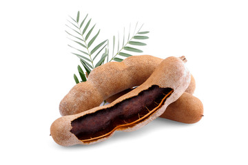 Tamarind isolated on the white background