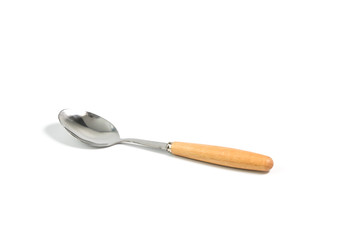 Spoon and folk on white bacground