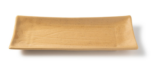 Japanese plate placed on a white background