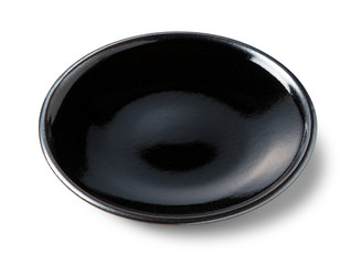 Japanese plate placed on a white background