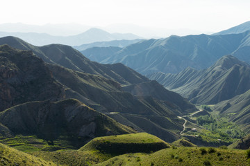 green landscape in the iran mountains