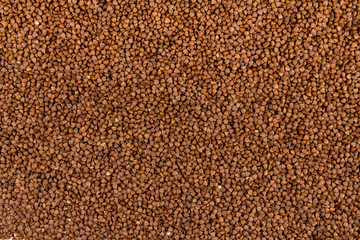 Buckwheat grain. The texture of buckwheat.