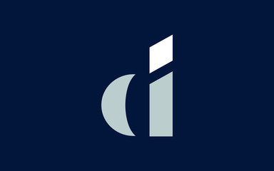 di or id and d or i lowercase Letter Initial Logo Design, Vector Template