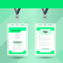 Modern & Creative ID Card Design Template. Identity badge With Photo Placeholder.
