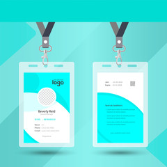 Modern & Creative ID Card Design Template. Identity badge With Photo Placeholder.