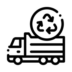 environmental truck icon vector. environmental truck sign. isolated contour symbol illustration