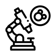 microscope for medicine icon vector. microscope for medicine sign. isolated contour symbol illustration