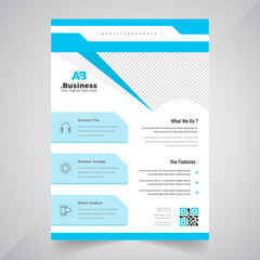 Business flyer design layout template in A4 size. Corporate Concept Design.