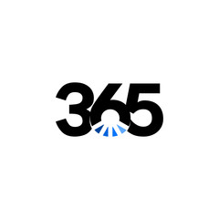 365 vector logo design icons with white background - obrazy, fototapety, plakaty