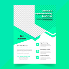 Flyer design layout template in A4 size. Corporate Concept.	