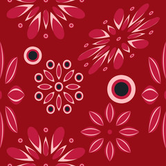 Abstract seamless colorful pattern exotic shapes backgrounds