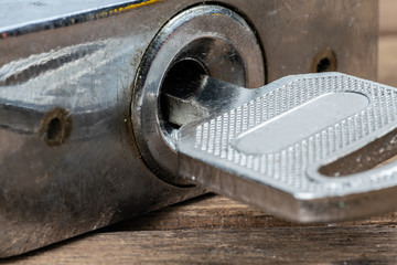 Close up Master key and a key for lock