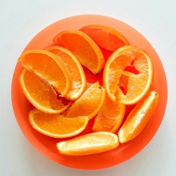 Close-up Overhead View Of Orange Slices