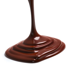 Pouring hot chocolate 3d illustration