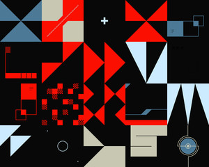 Retro Future Abstract Vector Pattern