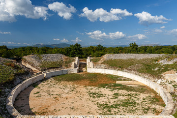 Ruins of the ancient Roman Burnum military camp in Krka National park, Croatia