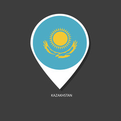 Kazakhstan flag Vector marker with flags.