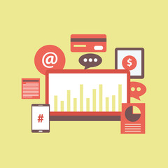 Business digital marketing online concept