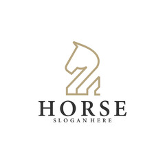 Horse linear icons and logo design elements - horse vector