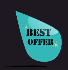 A business promotion vector image with best offer caption. Online business symbol. advertisement icon.