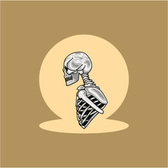 white skull illustration