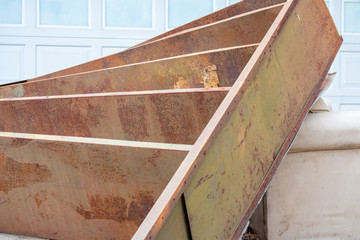 An Abandoned Steel Bookshelf