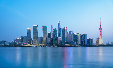 Naklejka na ściany i meble Skyline of modern architectural landscape in Shanghai