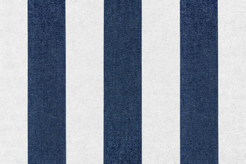 Blue striped cotton fabric
