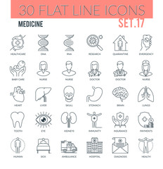 Medical outline icons