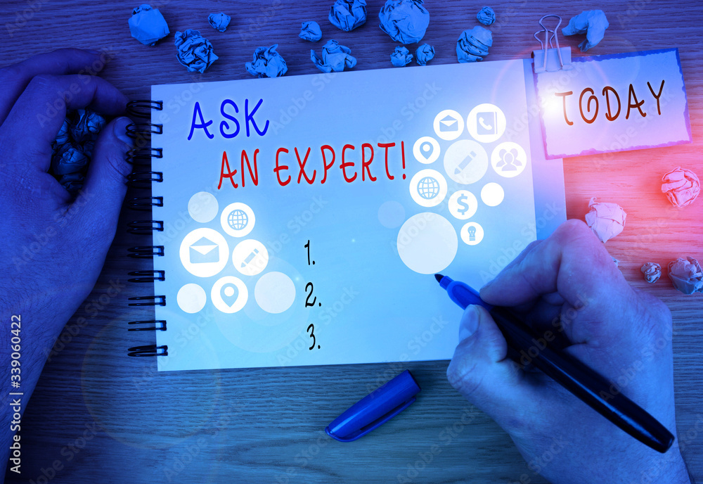 Poster text sign showing ask an expert. business photo showcasing confirmation that have read understand an