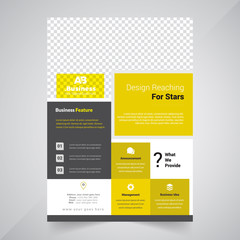Obraz premium Business flyer design layout template in A4 size. Corporate Concept.