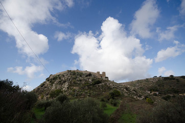 a medieval castle in the abandoned national park