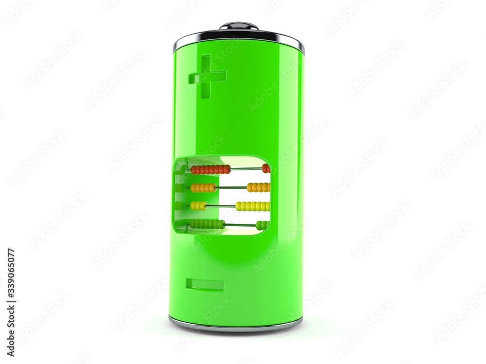 Canvas Prints green battery with abacus