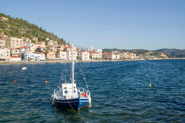 Obraz premium Panoramic view of town Gythio in Peloponnese, Greece