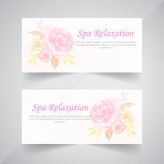 Spa Relaxation Web Banner Set Design Template.