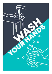 Wash your hands illustration