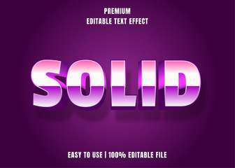 Editable text effect - Solid Font Style