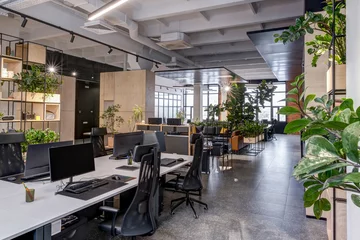 Foto op Plexiglas modern loft office interior with furniture © Petinovs