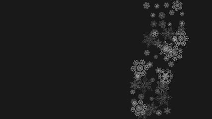 Christmas and New Year snowflakes