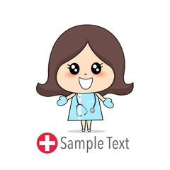 Cartoon character Doctor Design, Medical worker, Medical concept. Vector illustration..