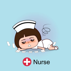 Cartoon character Nurse Design, Medical worker, Medical concept. Vector illustration.