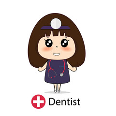 Dentist, Cartoon character Dentist Design, Medical worker, Medical concept. Vector illustration.