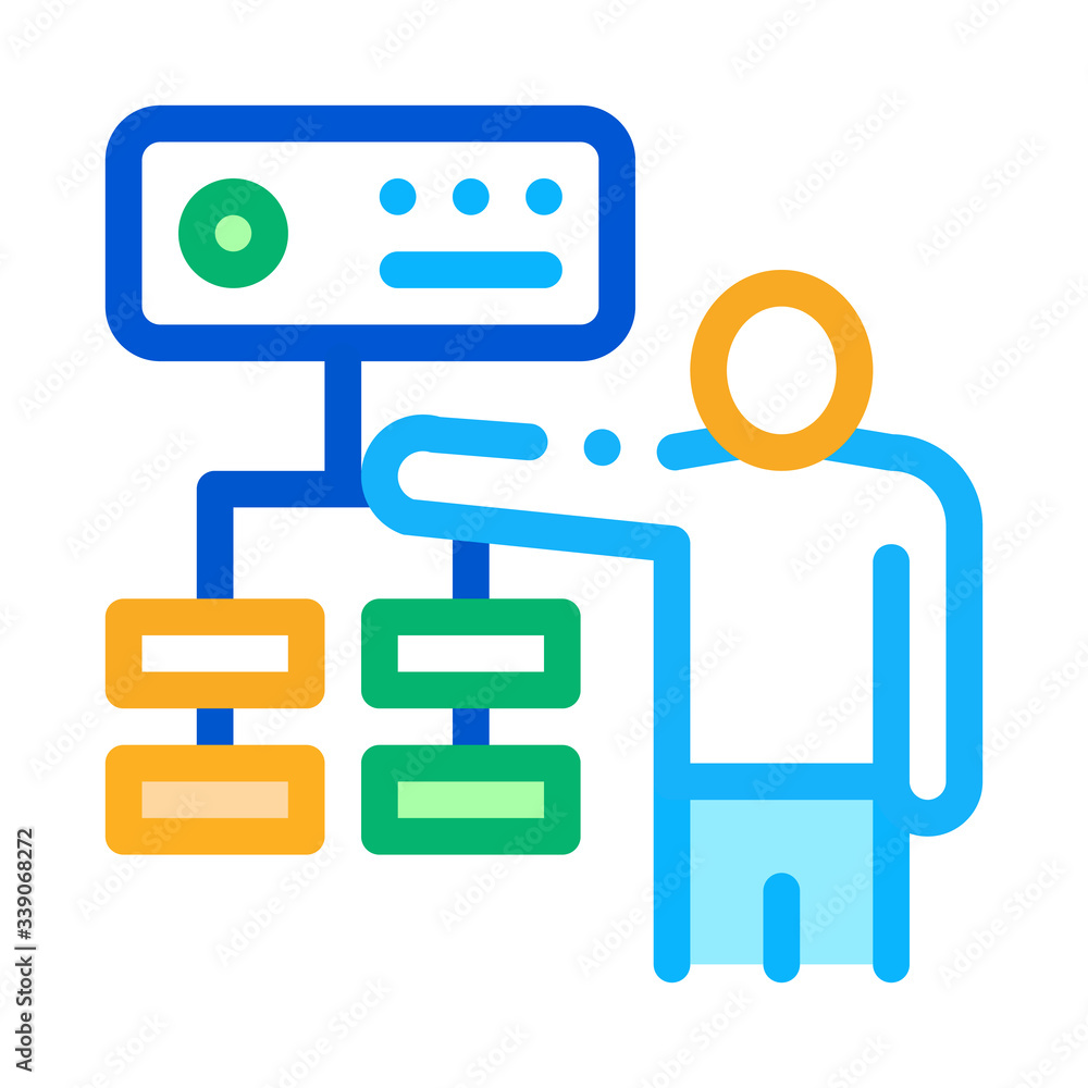 Poster gradual algorithm icon vector. gradual algorithm sign. color symbol illustration