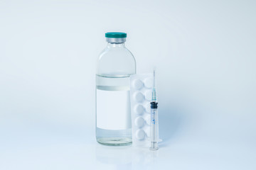 Close up picture of some medical supplies on the table