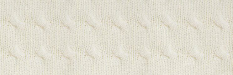 Closeup of white knitted jersey fabric